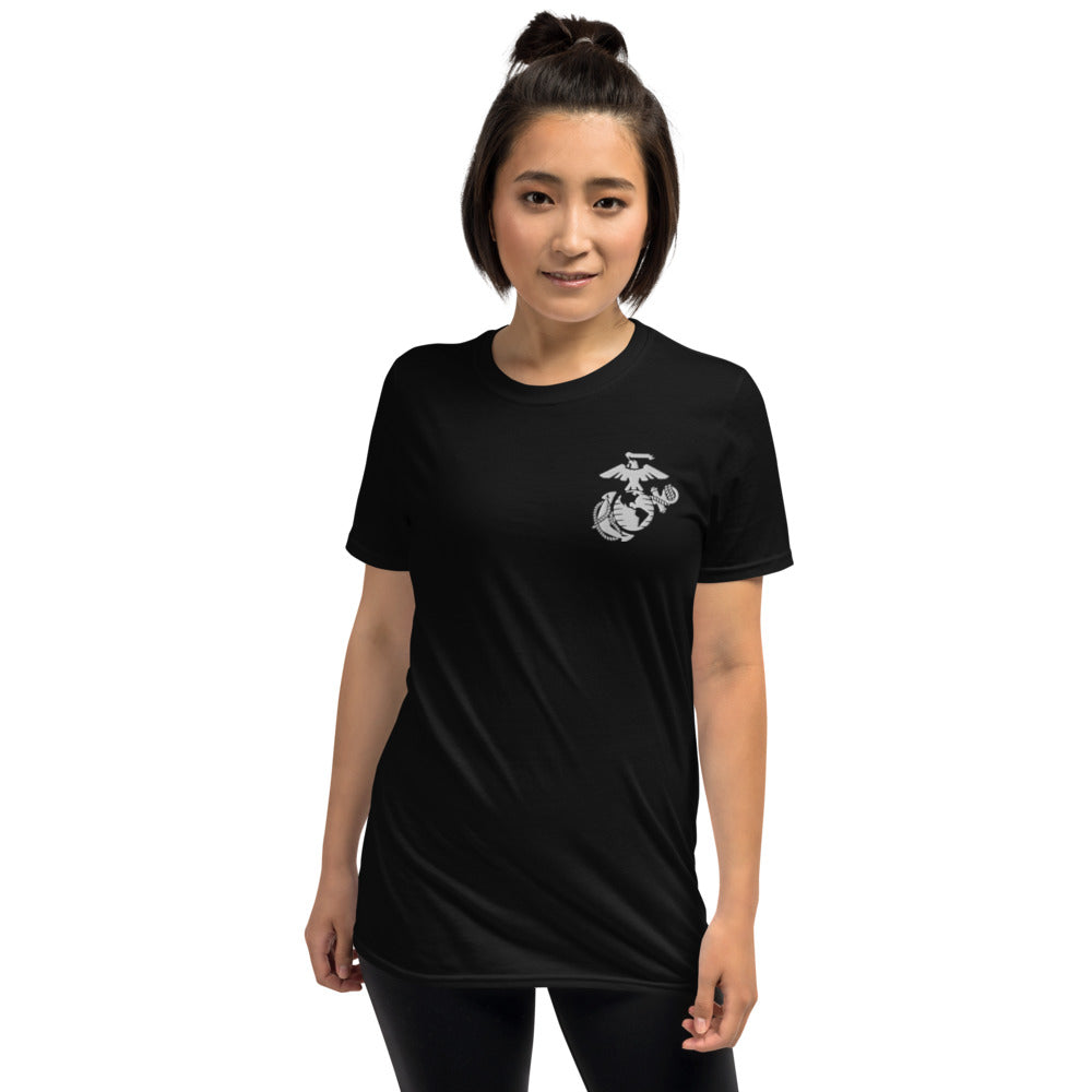 USMC Embroidered Short-Sleeve Unisex T-Shirt military