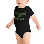 Thighs Puppy Eyes baby bodysuit funny
