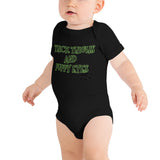 Thighs Puppy Eyes baby bodysuit funny