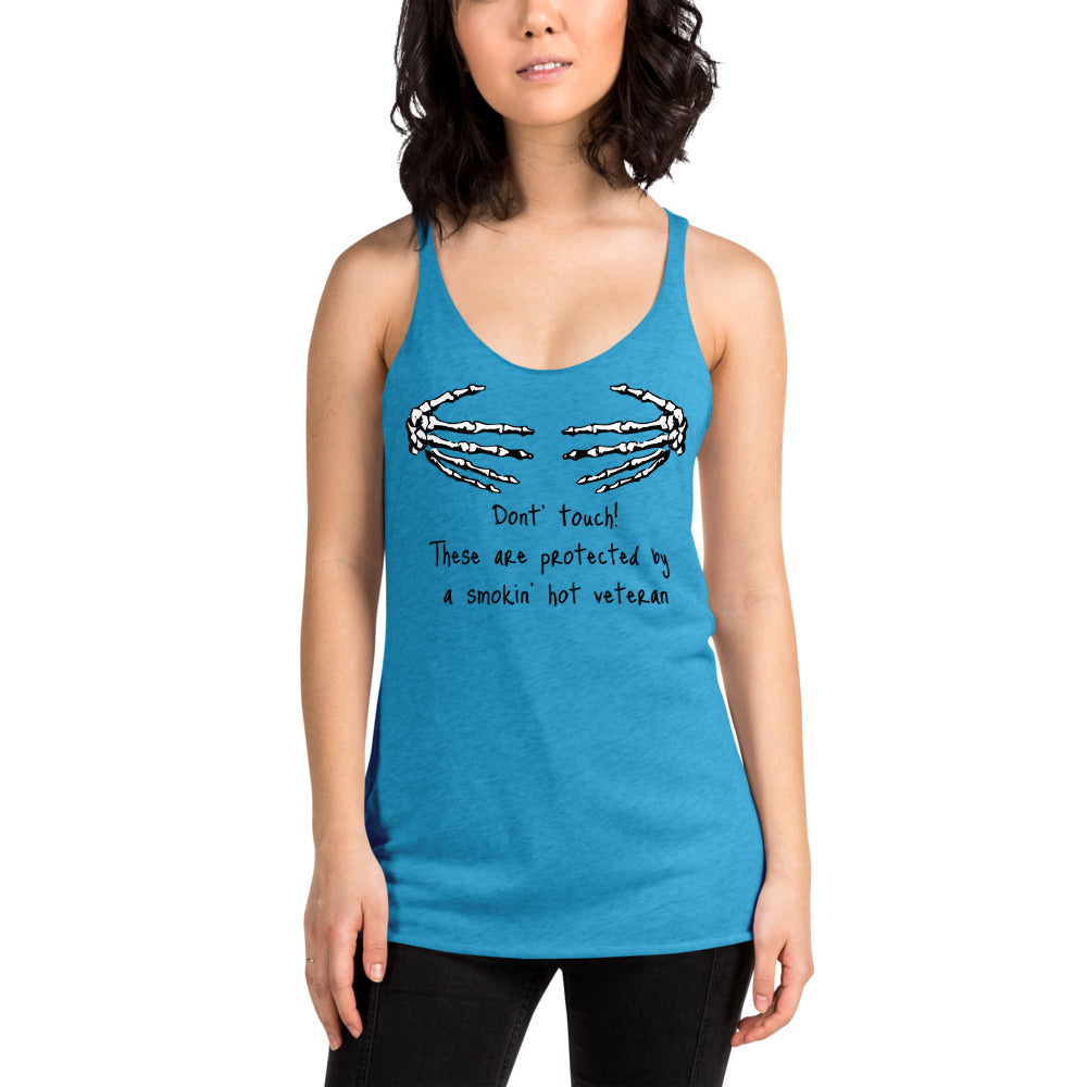 Dont Touch Skeleton Women's Racerback Tank Dive Bar
