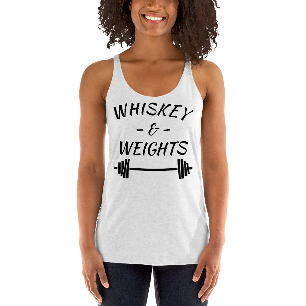 Whiskey Weights Women's Racerback Tank Funny