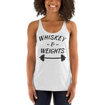 Whiskey Weights Women's Racerback Tank Funny