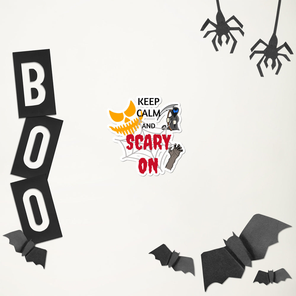 Calm Scary on Bubble-free stickers accessories seasonal