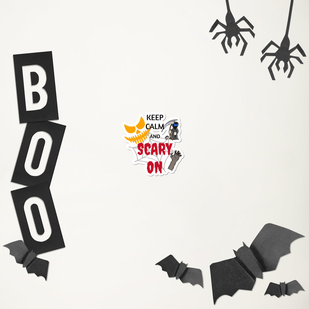 Calm Scary on Bubble-free stickers accessories seasonal