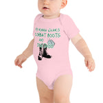 Combat Boots Dogtags baby bodysuit funny