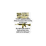 Camo Flag & Rifle stickers accessories