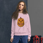 Angry Pumpkin Unisex Sweatshirt funny seasonal