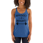 Whiskey Weights Women's Racerback Tank Funny