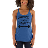 Whiskey Weights Women's Racerback Tank Funny