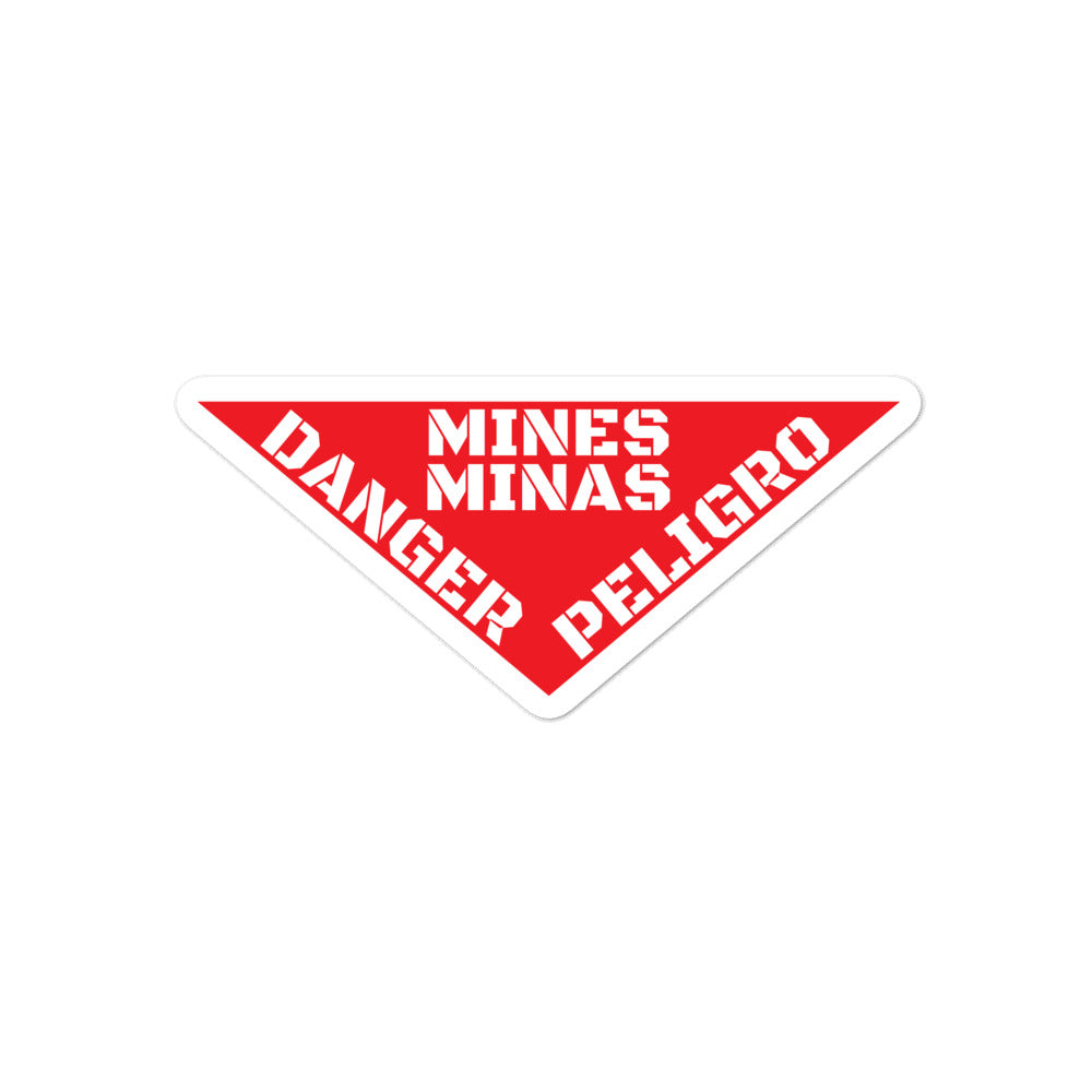 Mine Landmine Sign accessories stickers