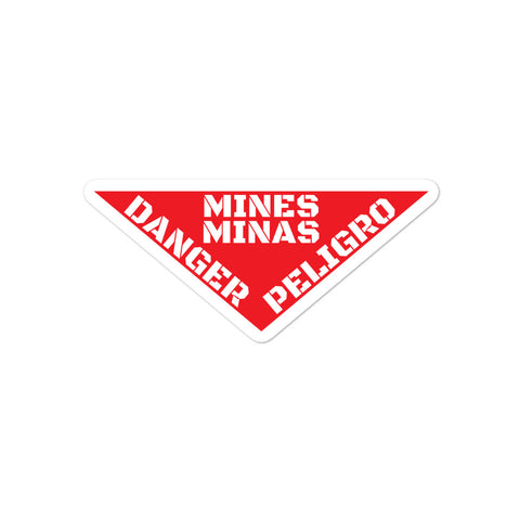 Mine Landmine Sign accessories stickers