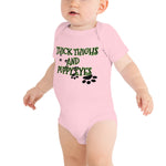 Thighs Puppy Eyes baby bodysuit funny