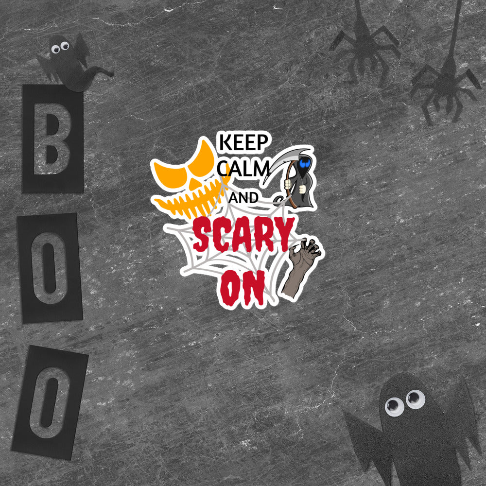 Calm Scary on Bubble-free stickers accessories seasonal