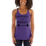 Whiskey Weights Women's Racerback Tank Funny