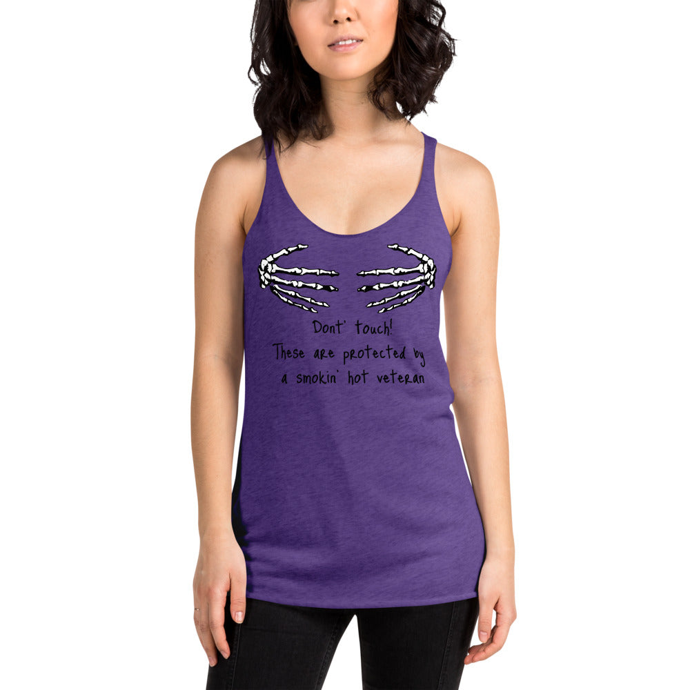 Dont Touch Skeleton Women's Racerback Tank Dive Bar