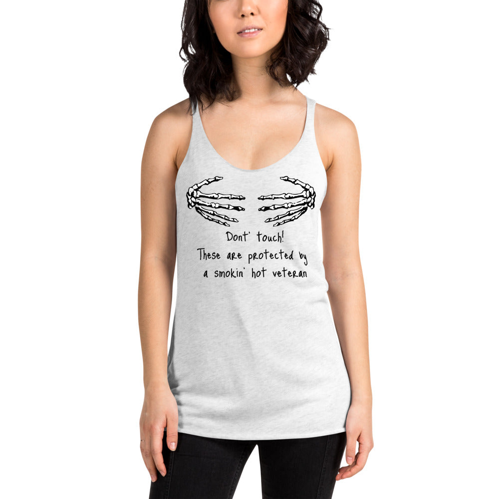 Dont Touch Skeleton Women's Racerback Tank Dive Bar