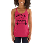 Whiskey Weights Women's Racerback Tank Funny