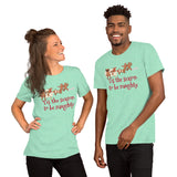 Gingerbread Naughty Short-Sleeve Unisex T-Shirt funny seasonal