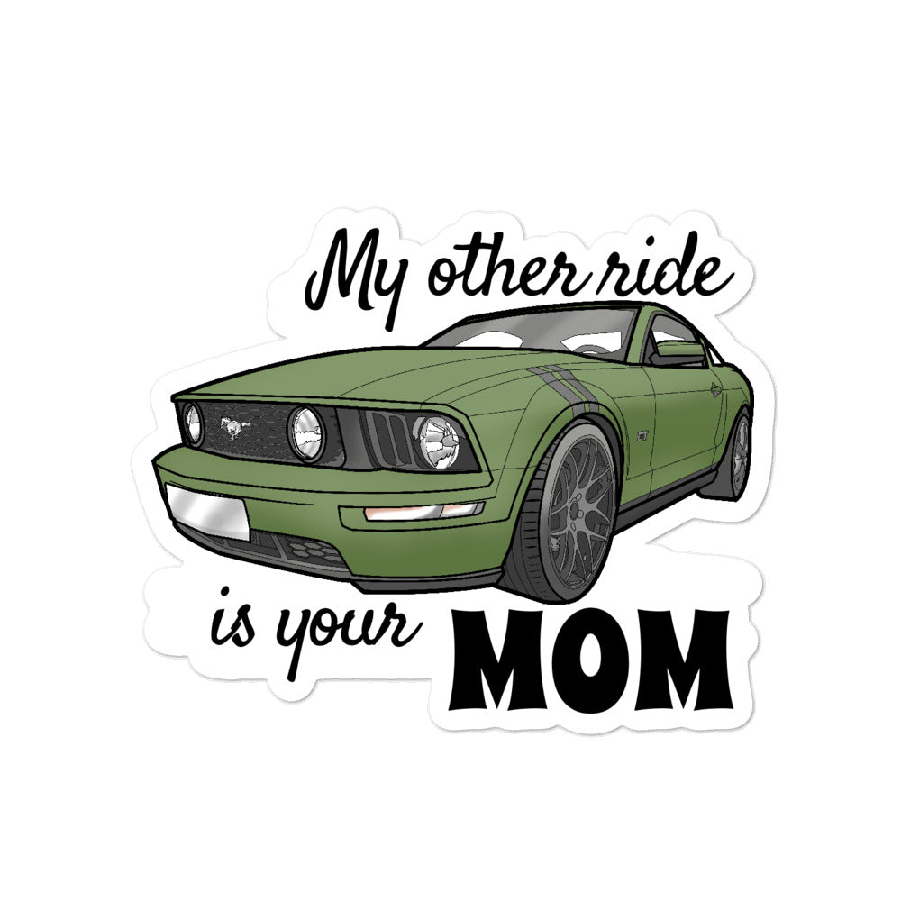 Mustang My Other Ride Bubble-free stickers accessories