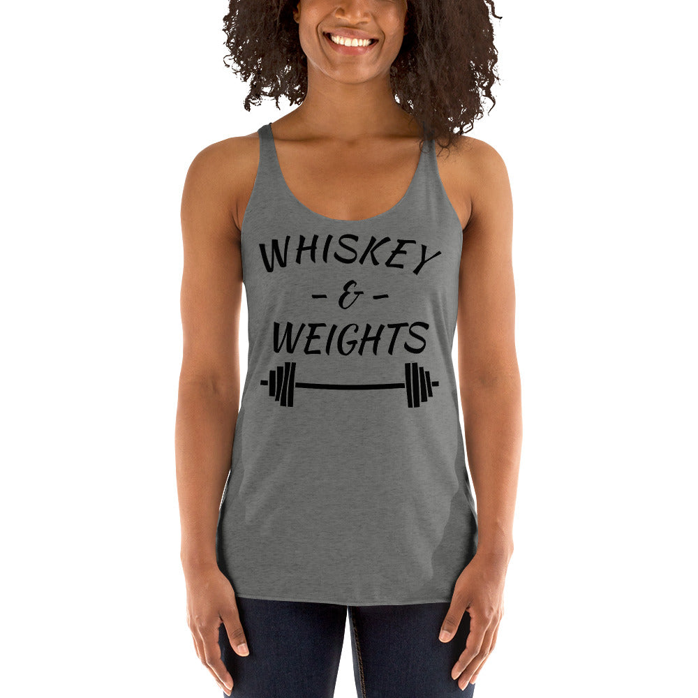 Whiskey Weights Women's Racerback Tank Funny