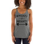 Whiskey Weights Women's Racerback Tank Funny