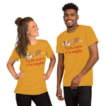 Gingerbread Naughty Short-Sleeve Unisex T-Shirt funny seasonal