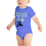 Combat Boots Dogtags baby bodysuit funny