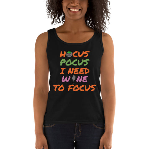 Hocus Pocus Wine Ladies' Tank seasonal funny