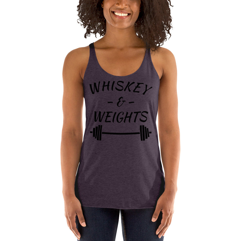Whiskey Weights Women's Racerback Tank Funny