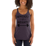Whiskey Weights Women's Racerback Tank Funny