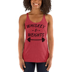 Whiskey Weights Women's Racerback Tank Funny