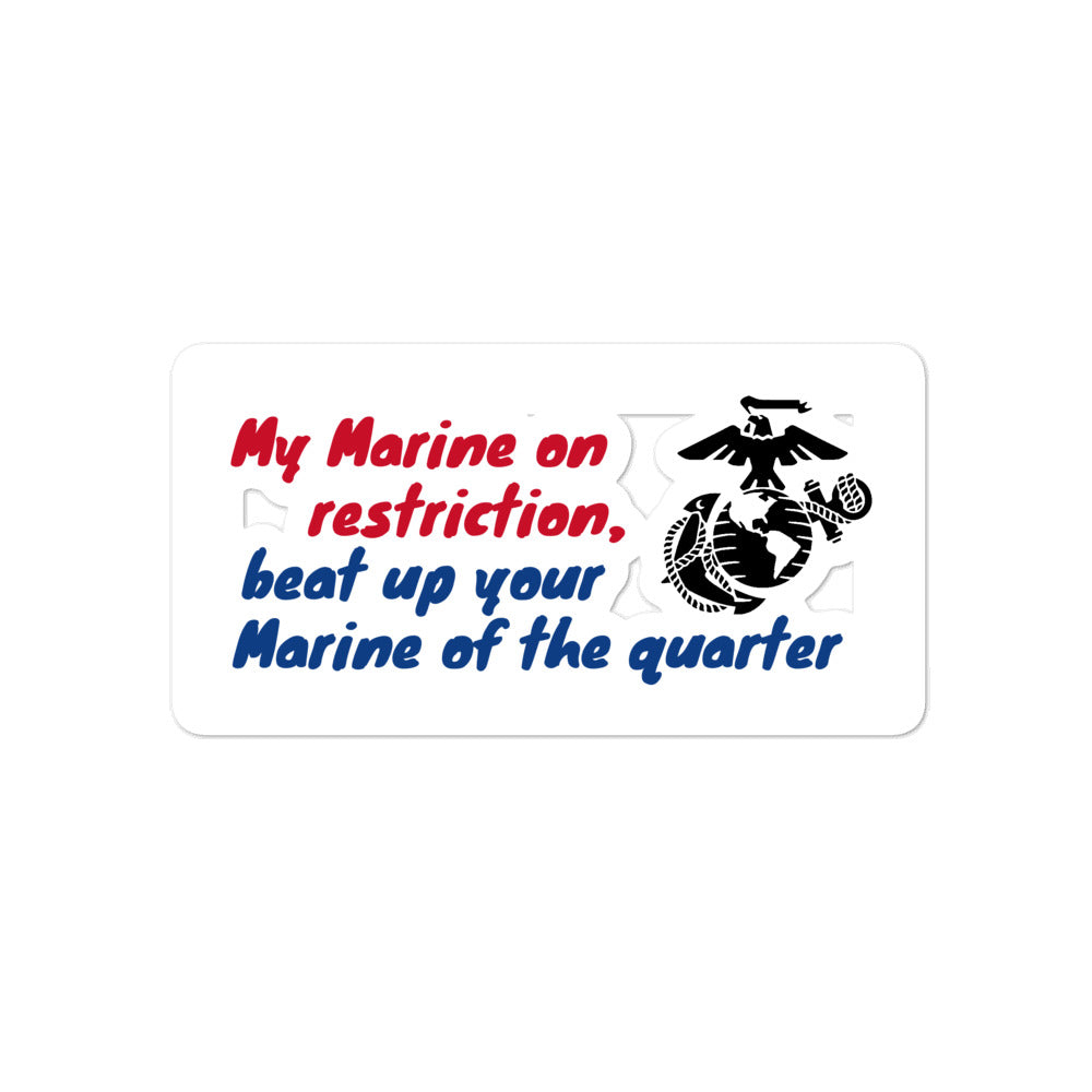 Marine Restriction stickers accessories