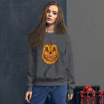 Angry Pumpkin Unisex Sweatshirt funny seasonal