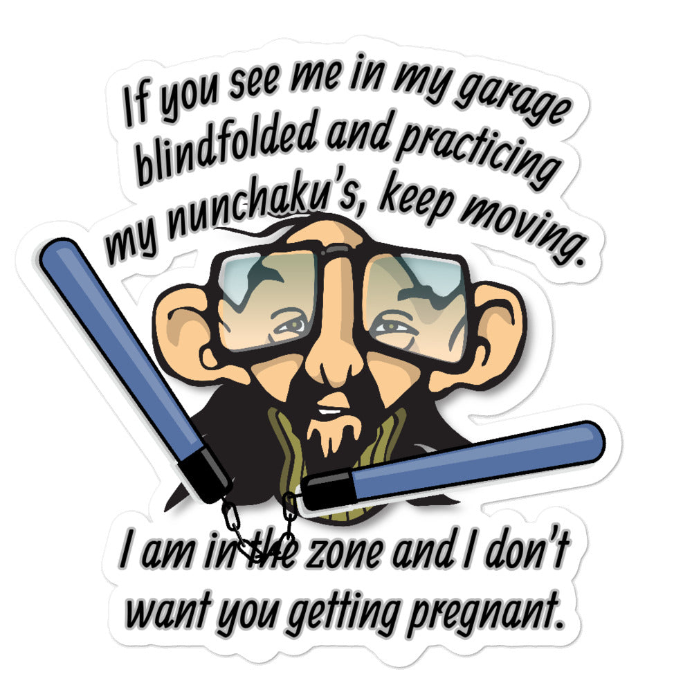 Nunchaku Pregnant stickers accessories