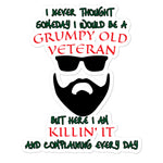 Grumpy Veteran Bubble-free stickers accessories