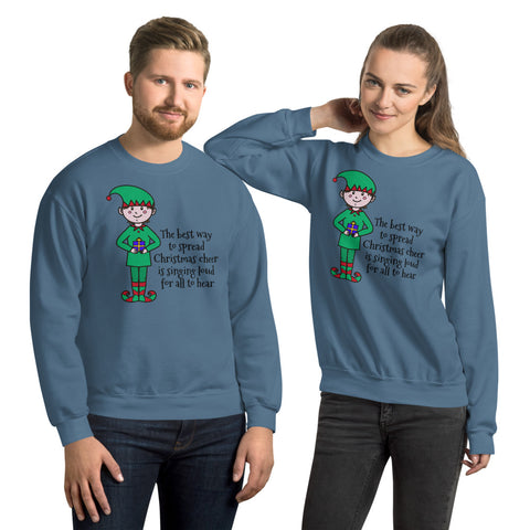 Elf Cheer Unisex Sweatshirt funny seasonal