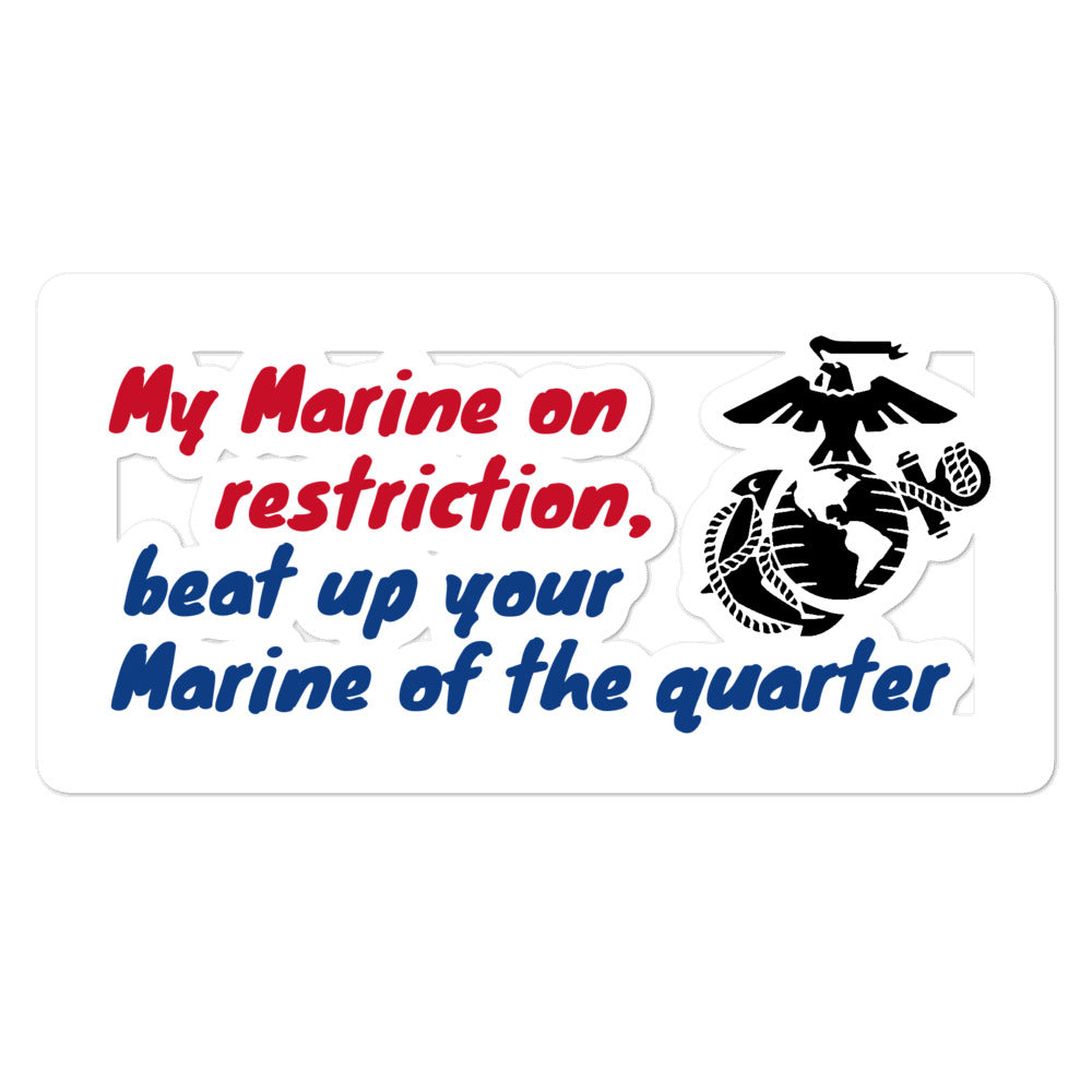 Marine Restriction stickers accessories