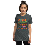 Hocus Pocus Wine Short-Sleeve Unisex T-Shirt funny seasonal
