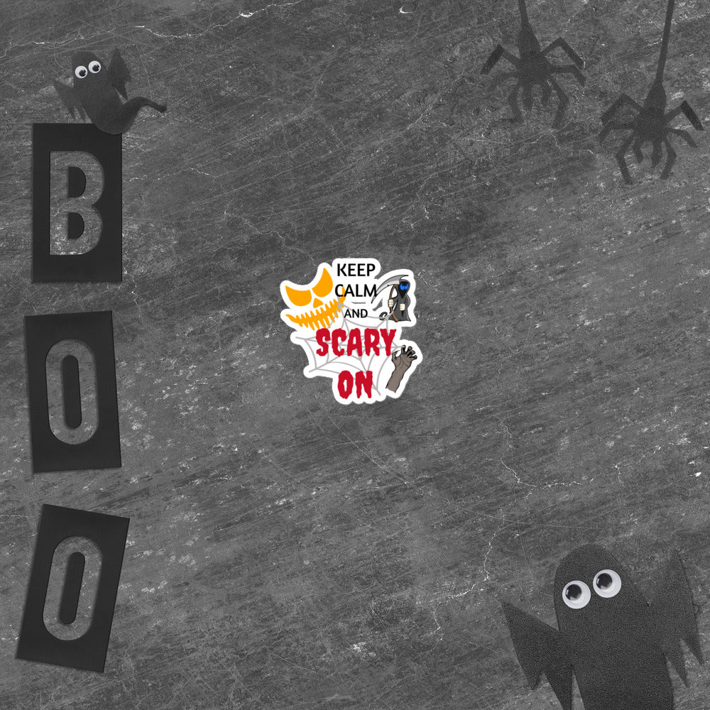 Calm Scary on Bubble-free stickers accessories seasonal
