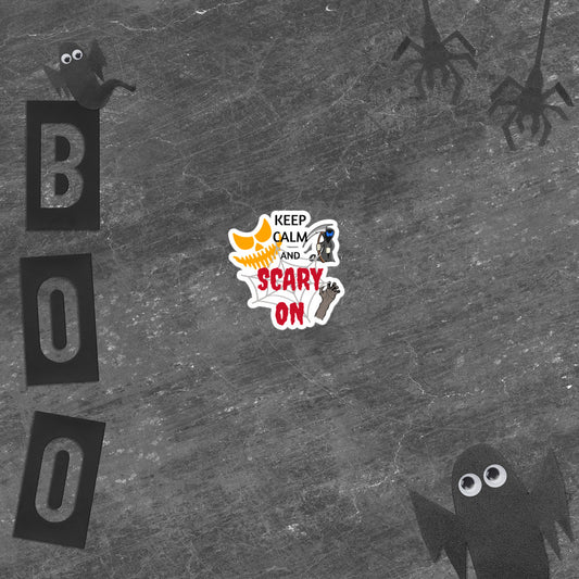 Calm Scary on Bubble-free stickers accessories seasonal