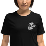 USMC Embroidered Short-Sleeve Unisex T-Shirt military