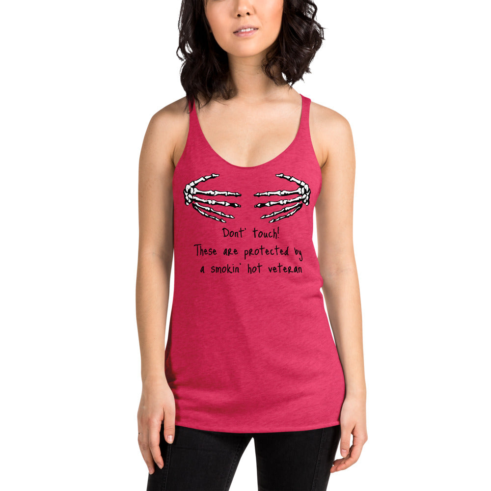 Dont Touch Skeleton Women's Racerback Tank Dive Bar