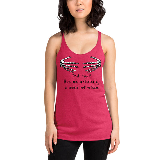 Dont Touch Skeleton Women's Racerback Tank Dive Bar