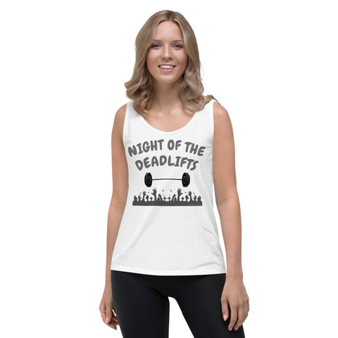 Night Deadlifts Ladies' Tank funny seasonal