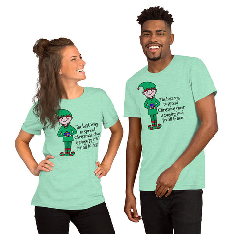 Elf Cheer Short-Sleeve Unisex T-Shirt funny seasonal