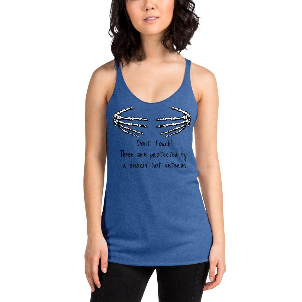 Dont Touch Skeleton Women's Racerback Tank Dive Bar