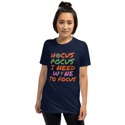 Hocus Pocus Wine Short-Sleeve Unisex T-Shirt funny seasonal