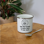 Coffee Whiskey Wisdom Camper Mug accessories - white