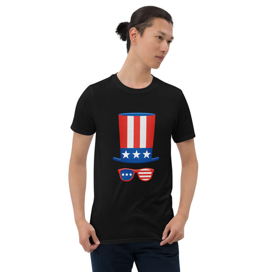 4th Hat and Glasses Short-Sleeve Unisex T-Shirt accessories