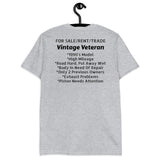 1990's Vintage Veteran Short-Sleeve Unisex T-Shirt funny